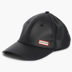 Hunter Logo Rubberized Baseball Cap – Black One Size | Rubberized Finish NWT